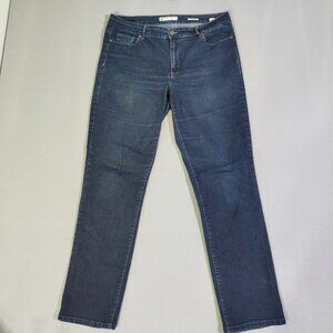 Anne Klein Jeans Lion straight women's size 16 ink blue rhinestone decoration